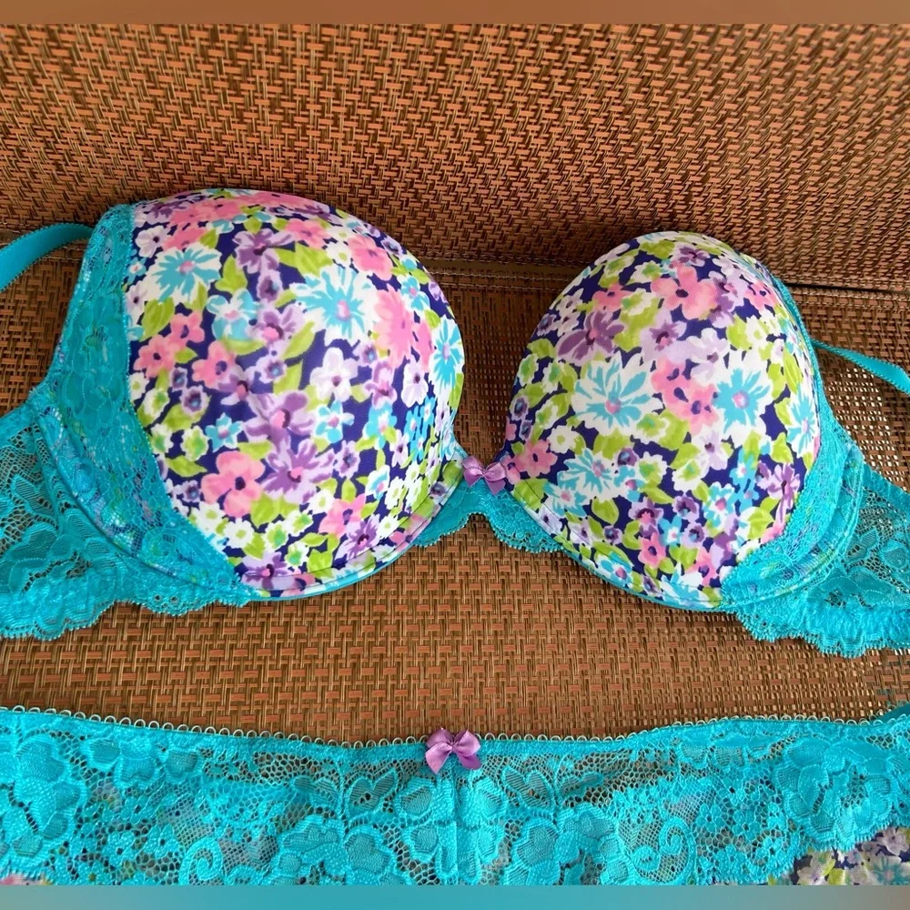 Victoria secret push up bra 38 C and matching panty L set - Picture 16 of 16